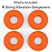 Z Best Tennis Vibration Dampeners - Reduce String Rattle and Elbow Pain - Shock Absorbing Set - Great for Racquetball, Squash, Badminton - 4 Pack (Orange)