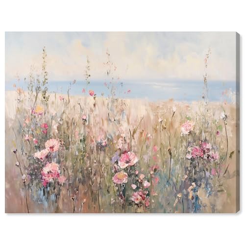 Art Remedy Muted Florals Canvas, 30" x 24", Gallery Wrapped, Rosy Garden Whisper
