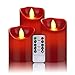 HEIOKEY LED Flameless Candle Set of 3 (4
