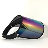 Paparazzi Visor for Face Sun Protection (Shiny Transparent Plastic) - Adjustable Angle, One Size Fits Most