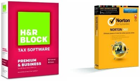 Amazon.com: Bundle: H&R Block Tax Software 2013 Premium + Business with Norton 360 2014 - 5 Users