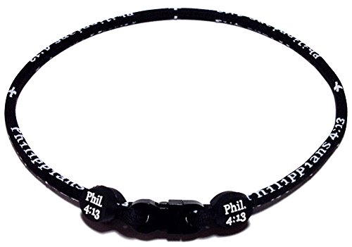 Sport Ropes 1 Rope Titanium Necklace (Philippians 4:13, 18")