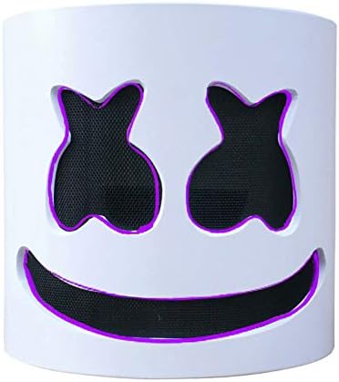 Kudden DJ Mask Led Helmet Cosplay Full Head Latex Mask Music