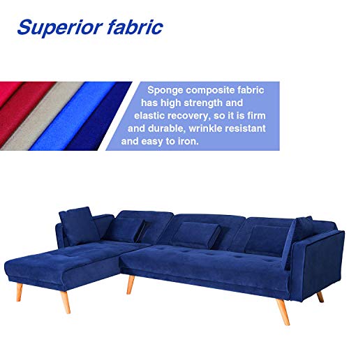 DKLGG Sectional Sofa Convertible Couch LShape Chaise Lounge for Living