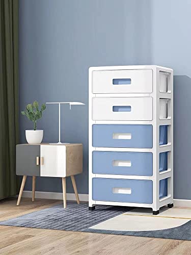 CAMLEO Plastic Drawer Storage Cabinet Toys Storage Box 5 Layer ï¼Œwith Wheels containers for Kitchen Bathroom Storage Cabinet for Clothes,Toys,Bedroom - (26D x 35W x 70.5H centimeters ± 0.5-1cm)