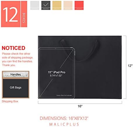 MALICPLUS 12 Extra Large Gift Bags 16x6x12 Inches, Luxury Large Gift Bags with Handles (Cotton) for All Occasions (Matte Black Embossing) 2 MALICPLUS 12 Extra Large Gift Bags 16x6x12 Inches, Luxury Large Gift Bags with Handles (Cotton) for All Occasions (Matte Black Embossing)