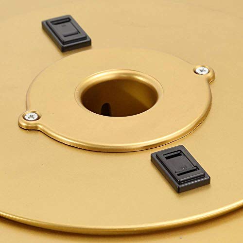 Home Heritage Rotating Christmas Tree Stand with Plug for Trees up to 9 Feet Tall, Gold