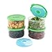 Fit & Fresh Fresh Starts 1-Cup Chilled Containers with Removable Ice Packs, Set of 4 Portion Control Containers, BPA-Free, Dishwasher Safe, Healthy Food Storage