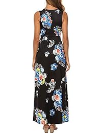 Zattcas, vestido largo sin mangas para mujer, en contraste, zigzag imperial, a rayas.