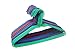 UM24 Galvanized Steel Metal Coat 16-Inch Clothes Wire Hangers with Plastic Coating in Assorted Colors, 13 Gauge, Set of 50