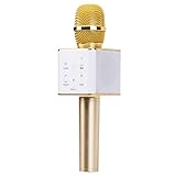 Wireless Q7 Karaoke Microphone, Portable Handheld Bluetooth Condenser Microphone and Speaker for for iPhone/iPad/iPod/ Samsung Sony HTC Lumia Smartphones
