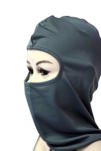 Zldoll Ski Face Mask Ultra Thin Windproof Motorcycle Cycling Balaclava Candy Color for Fishing Running Skiing Hiking (Grey)