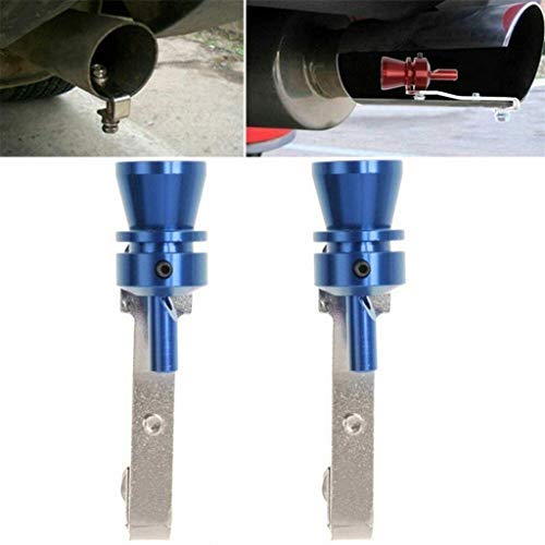 Weite 2-Pack Universal Car Tailpipe Turbo Sound Whistle | Exhaust Muffler Pipe Whistle Blow Off Valve BOV Simulator | Automotive Replacement Exhaust Mufflers Sound Maker Tip (L)