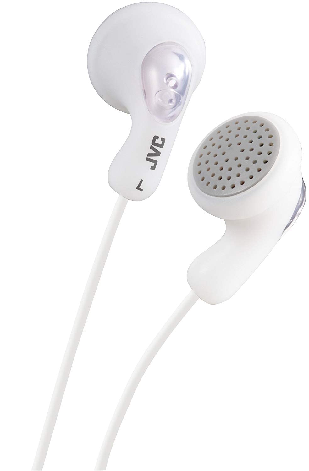 JVC Gumy In-Ear Wired Headphones Earphones Compatible with iPod, iPhone, Samsung - White