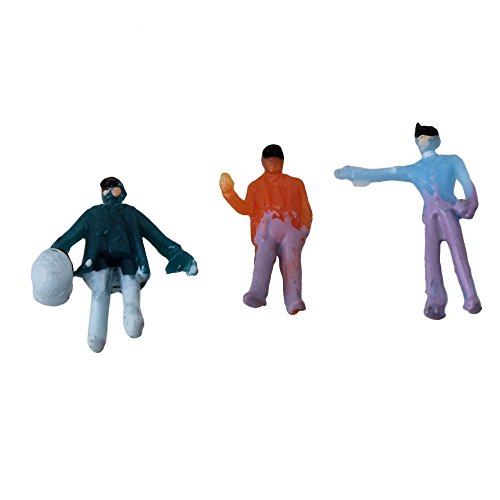 BQLZR 1:200 Scale Z Gauge Hand Painted Layout Model Train People Figure Pack of 100