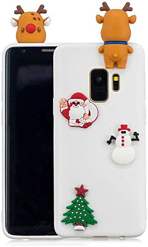 Samsung Galaxy S9 Plus Case, Flexible Soft TPU [Christmas Series] Three Dimensional 3D Silcone Slim Thin Candy Colors Bumper Extra Grip Case Anti-Scratch Full Edge Shockproof Protective Gel Cover Case