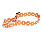 Tangerine Polka Dot Martingale Control Dog Collar - Size Extra Small 10