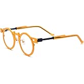 FONEX Colorful Pure Titanium Glasses Frame Women Retro Round Eyeglasses Eyewear F85833