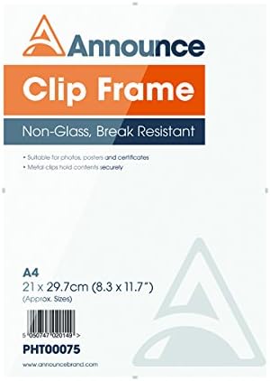 Announce Metal Clip Frame A4, Black