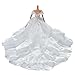 JiaUfmi 1 Pcs White Dress Rapunzel Party Dress Costume Wedding Gown Dress for Dolls