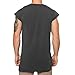 Magiftbox Mens Workout Gym Tanks Muscle Shirts Drop Shoulder Tee T-Shirts For Running Jogging T03_Dark-Gray_US-L