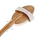 Tinksky Body Brush Premium Natural Boar Bristle Scrubbing Brush Long Handle with Detachable Head for Exfoliating Reduce Cellulite