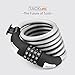 Bike Lock, Bike Lock Cable, Tacklife Heavy Duty HCL2C 6-Feet 1/2Inch Self Coiling Secure Resettable Combination, 4-dial Combination Locks with Mounting Bracket for Bike/Motobike