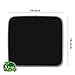 16 * 18inch mircrofiber kitchen drying mat by jovilife set of 2(black)