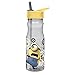 Zak! Designs Tritan Water Bottle with Flip-up Spout and Straw featuring Despicable Me 3 Minions Graphics, Break-resistant and BPA-free Plastic, 25 oz