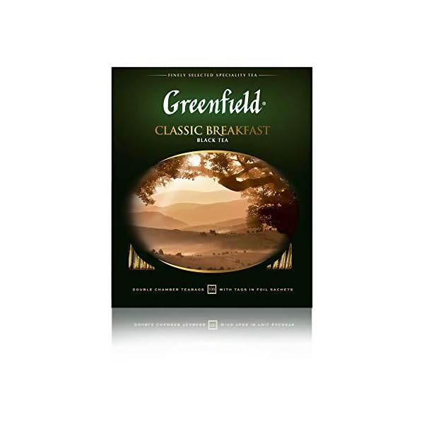 GREENFIELD CLASSIC BREAKFAST | Originaler FrÃ¼hstÃ¼ckstee | Der feinste schwarze Tee | Schwarztee 100 teebeutel | Hochwertiger | Black Tea | 100 Tea Bags | Gluten-frei | Kosher | 200g – Bild 6