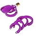 YiFeng Short Silicone Male Chastity Device Belt Restraint Cage Bondage Fetish Gimp Toy (Purple)