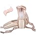 WENDYWU Girls Womens Dance Shoe Pink Ballet Pointe Slippers Ballet Flats Shoes with Ribbons Toe Pads Black Pink Red (Pink,1)