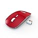 Slim Wireless Computer Mouse for Laptop Optical Ergonomic USB Mice 2.4G Cordless Mice for Laptop Notebook PC red Color by SOONGO