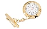 Caravelle By Bulova 48J76 Gold Tone Nurse's Lapel Pin Watch