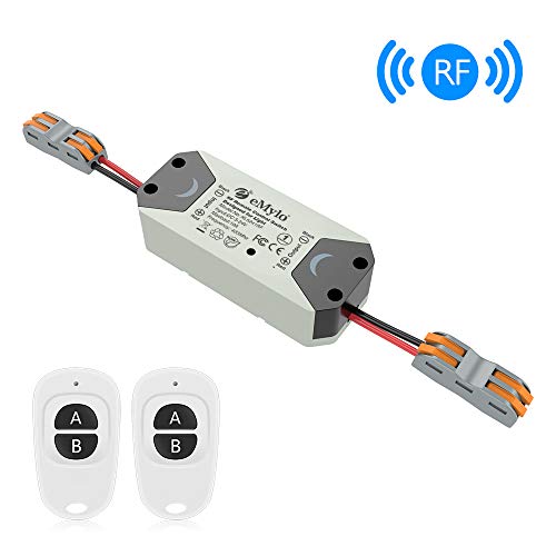 eMylo Smart Wireless Relay Switch DC 12V RF Relay Module One 1-Channel Remote Control Switch 5V-24V RF Switch Home Automation 433Mhz with Two Transmitters 1 pack - Thumbnail 7