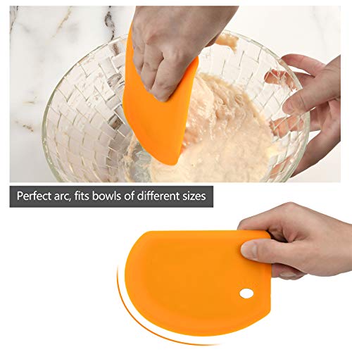 Sapid Flexible Curved Edge Silicone Bowl Scraper, Extra Large(5.98"×4.3