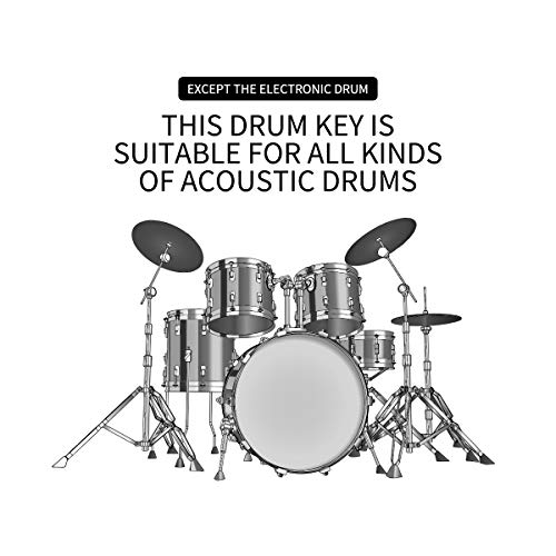 PDH PDH Drum Key, Square Socket Drum Tuning Key with Keychain Musical Instrument Accessory
