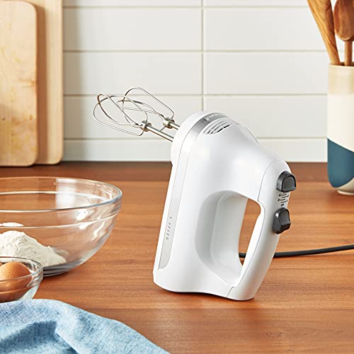KitchenAid KHM512WH 5Speed Ultra Power Hand Mixer, White, 8x7x5