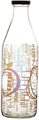 Bataniya Glass Bottle, 1000ml, Set of 1, Transparent