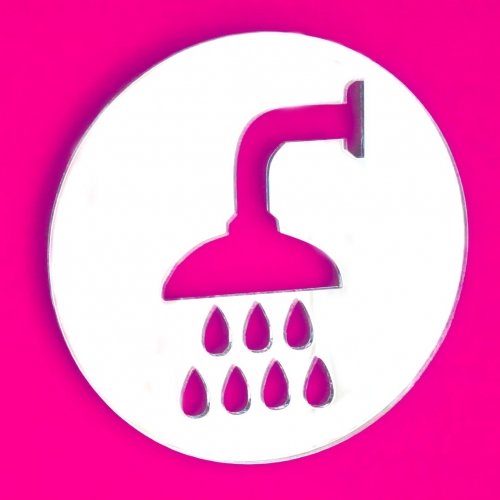 Shower Door/Wall Sign Mirrors - 45cm Diameter