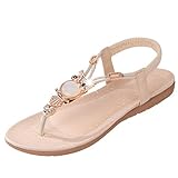 Tsmile áƒ¦women Sandalsâ€Ladies Summer Rhinestone Owl Sweet Sandals Fashion Clip Toe Sandals Beach Shoes