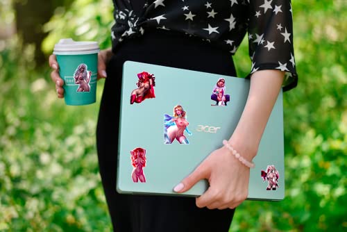 60 PCS Anime Sexy Girl Laptop Stickers For Adult, Waterproof Decals ...