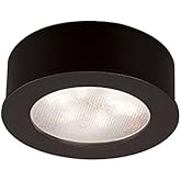 WAC Lighting HR-LED87-27-BK 3000K Soft White Round LED Button Light, Black