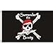 Naisian Jolly Roger Pirate Flag 3x5 Ft Predator Polyester Flag with Grommets, Black, 36 x 6 Inches, Outdoor Flag for Casual Gathering