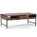 SIMPLIHOME Bedford SOLID WOOD Universal TV Media Stand, 53.9 inch Wide, Living Room Entertainment Center, Storage Cabinet with Glass Doors, for Flat Screen TVs up to 60 inches in Dark Tobacco Brown