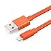 2 in coiled iphone cable 1m (flat iphone cable, Orange)