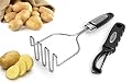 Spring Chef Stainless Steel Potato Masher with Wire Head for Mashed Potatoes, Includes Vegetable Peeler for Carrot, Apple, Citrus