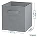 Royexe Fabric Storage Cubes for Cube Storage Organizer - 8 Pack Heavy Duty Storage Bins With Labels - 11 Inch Cube Storage Bin (Grey)