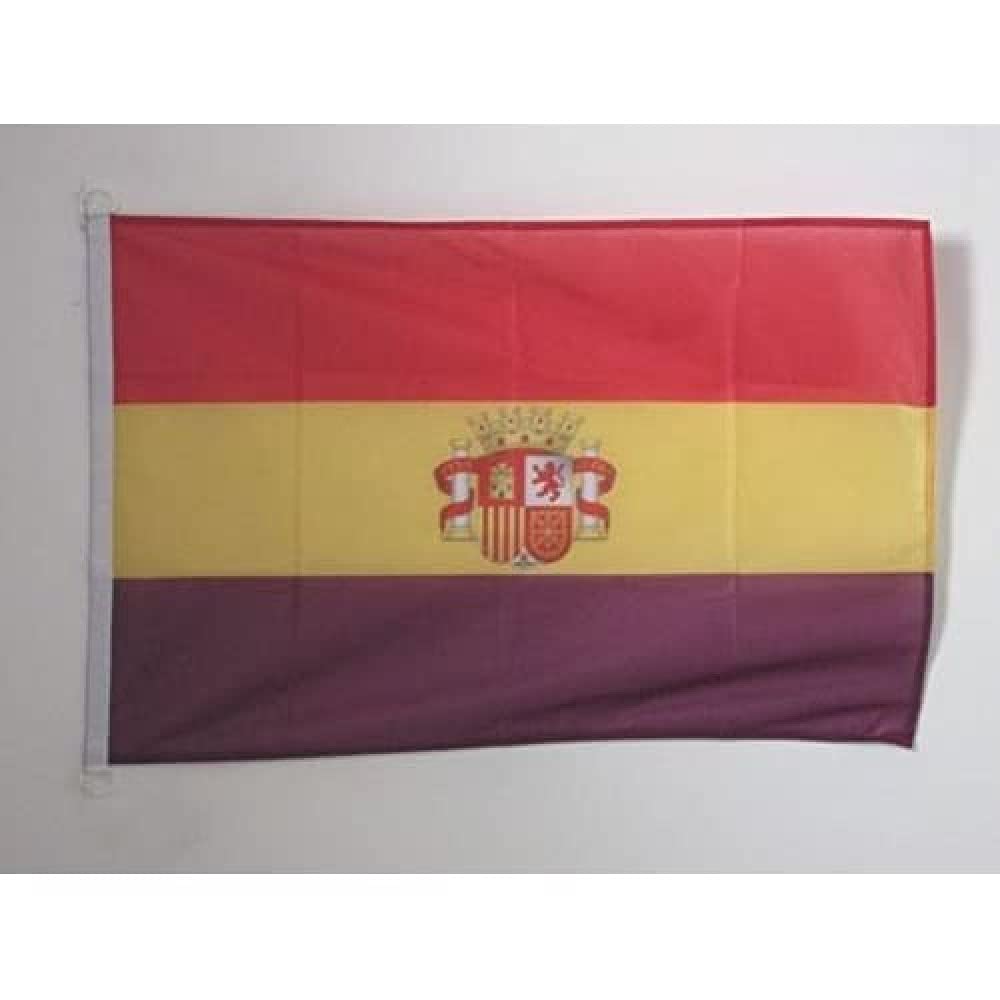 AZ FLAG Second Spanish Republic Coat of Arms Nautical Flag 18'' x 12'', Spain Republican flags 30 x 45 cm, Banner 12x18 in for boat