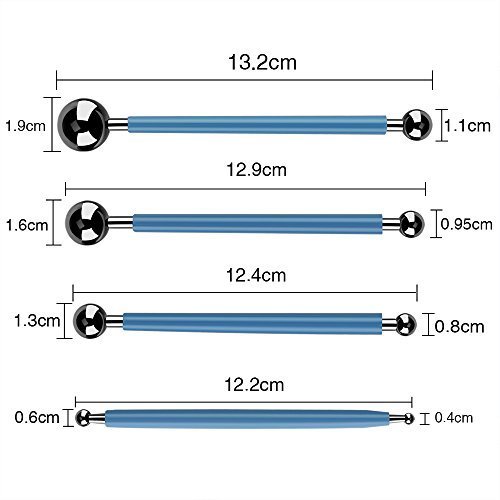 COMIART 4PCS Set Ball Sphere Stylus Clay Pottery Ceramics Doll Sculpting Modeling Tools
